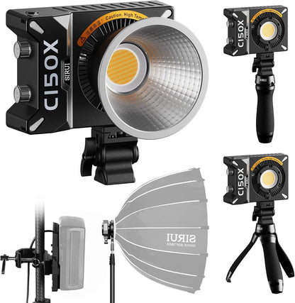 LED videolamp – Videolicht – COB ledlamp – Fotolamp – Studioverlichting – Complete set – 150 W – Bi-Color 2800K-6500K