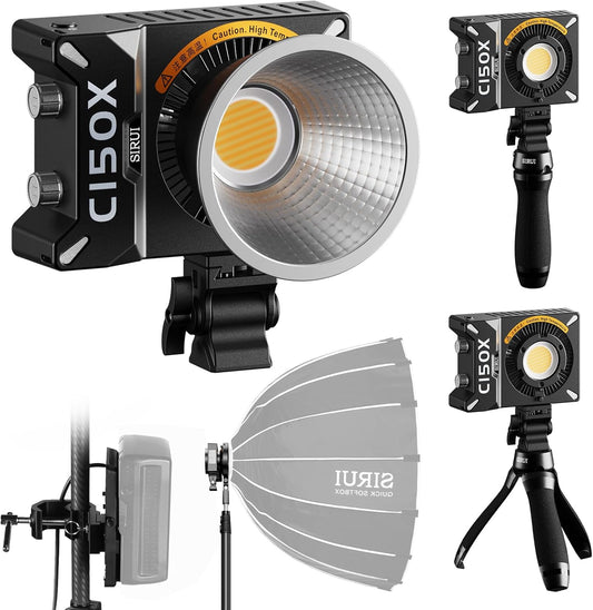 LED videolamp – Videolicht – COB ledlamp – Fotolamp – Studioverlichting – Complete set – 150 W – Bi-Color 2800K-6500K