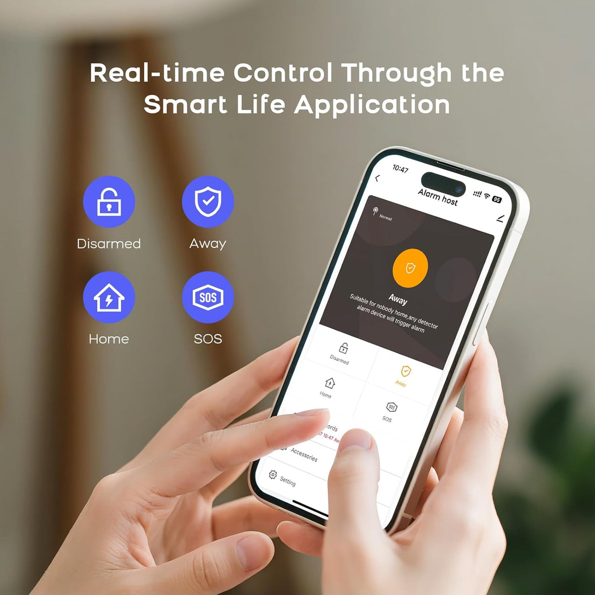 PGST Home Alarmsystemen, Alarmsysteemkit met telefoonwaarschuwing (ondersteuning 2.4G Wifi), 4G SIM-alarmsirene, deur-/raamsensoren, afstandsbedieningen, werken met Alexa, voor huis, appartement,