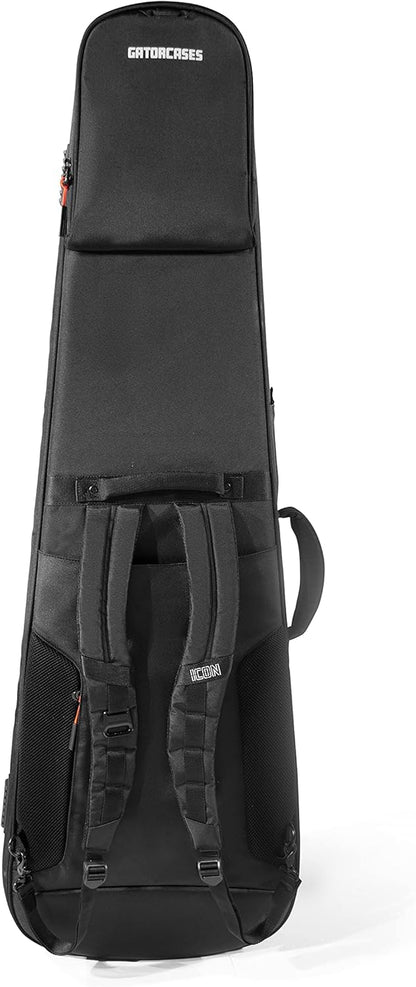 Gator Cases ICON serie Premium weerbestendige gigbag voor basgitaren met TSA bagageslot-vriendelijke ritstrekkers (G-ICONBASS)