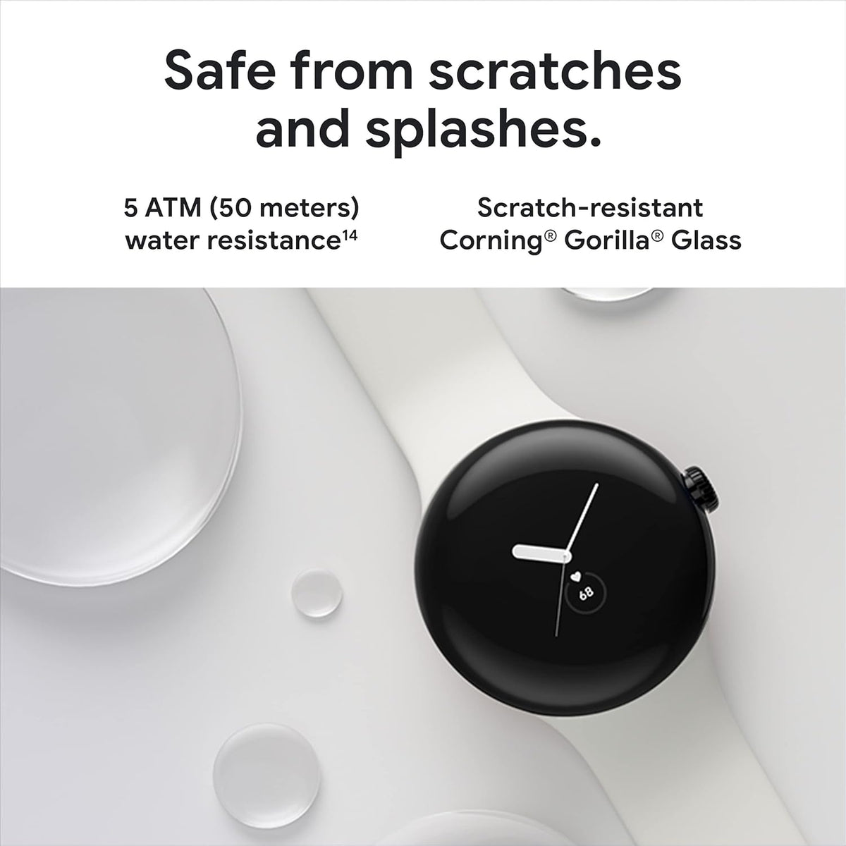 Google Pixel Watch - Android Smartwatch met Fitbit Activity Tracking - Hartslag Tracking Horloge - Matzwarte roestvrijstalen kast met Obsidian Active-band - WiFi