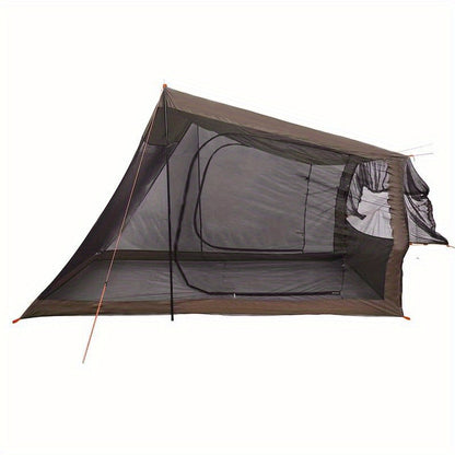 Autotent 2-Person Lightweight Camping Tent - Easy Setup, Durable Brown & Black Design with Mesh Ventilation, Zipper Closure for Outdoor Hiking, Fishing, Picnics, Hiking Shelter | Compact Design | Easycarry Bag, Camping Access