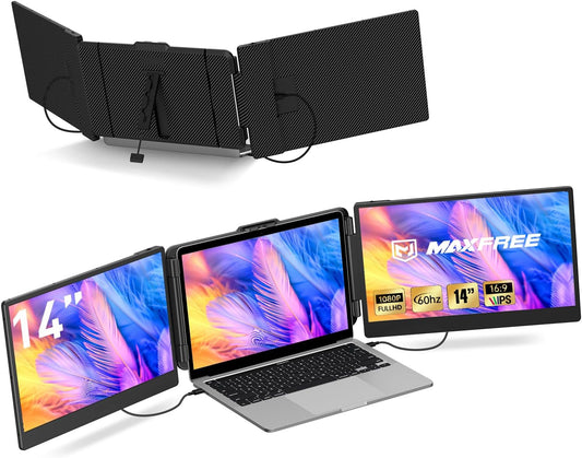 <font dir="auto" style="vertical-align: inherit;"><font dir="auto" style="vertical-align: inherit;">        Maxfree S2 Portable Laptop Monitor, 14 Inch FHD 1080P IPS Laptop Monitor, Extender, HDMI/Type-C Plug and Play, Laptop Screen Extension for 13-16.5