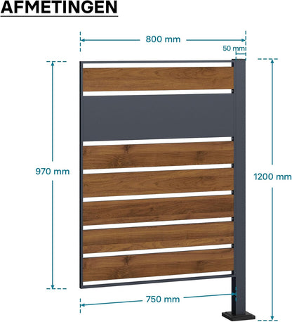 Wiltec container storage extension module fence waste containers wood optics kliko fence steel - QUORE