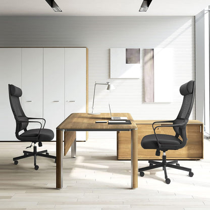 Bureaustoel – Ergonomische Bureaustoel – Draaistoel – Bureaustoel Met Lendensteun – Verstelbare Hoofdsteun – In Hoogte Verstelbaar – Ademende Mesh Rugleuning – 200 kg Draagvermogen