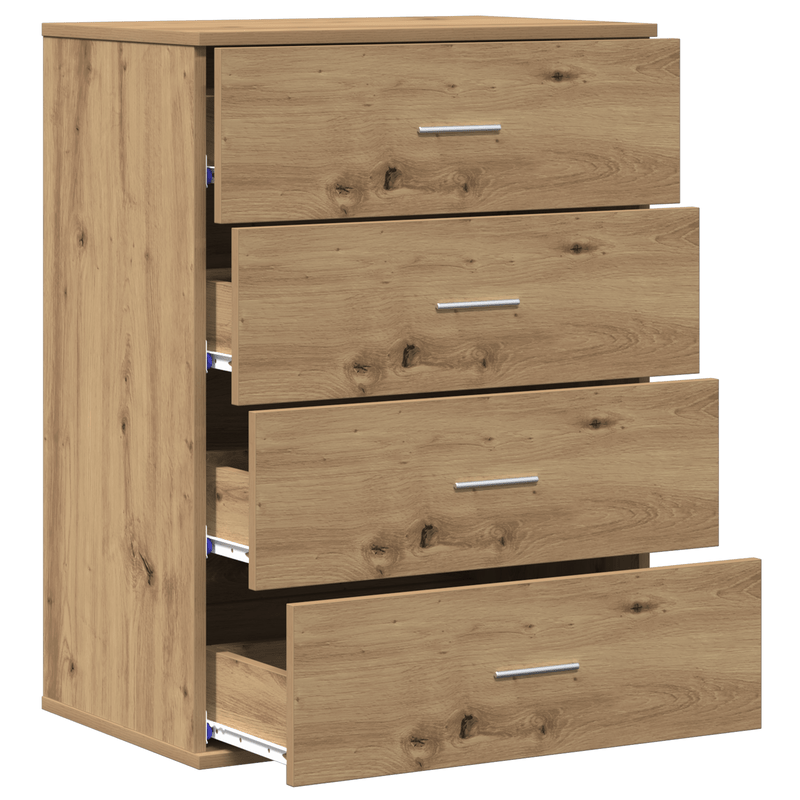 Sideboard Ambachtelijk oak 60 x 39 x 80cm Bewerkt wood Removable storage practical