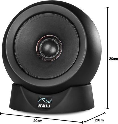 Kali Audio IN-UNF, Ultra Nearfield Monitoring System, nieuw luidsprekersysteem, desktopomgevingen, afmetingen subwoofer: 49,4 x 15,8 x 13,3 cm, zwart