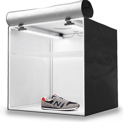 Draagbare fotostudio – Fotobox – Fototent – Lichtbak – Softbox – 60 x 60 x 60 cm – Anti-glans systeem – 5500K daglichtverlichting