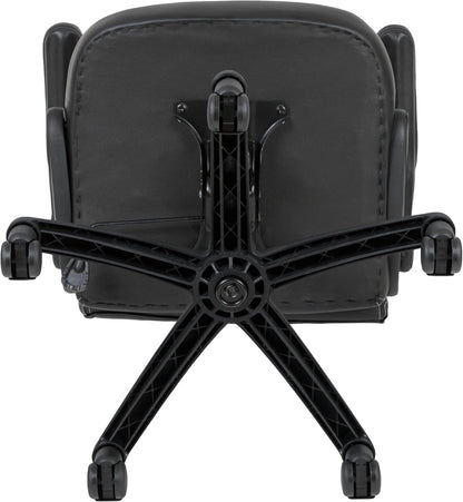 Flash Furniture X10 Gamingstoel, ergonomische bureaustoel voor pc- en gaming-setups, verstelbare gamerstoel met rugsteun, LeatherSoft, blauw/zwart - QUORE