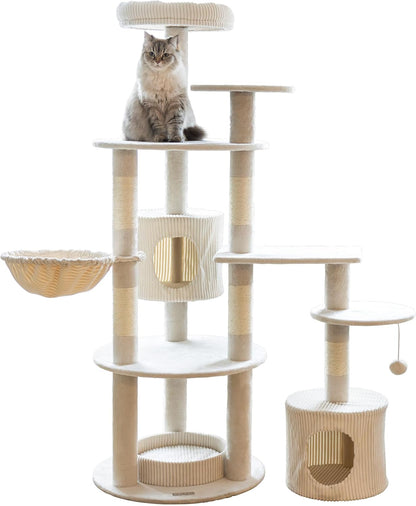 Kerbl Pet Krabpaal Annika, beige, 164 cm, kattenkrabpaal, krabplank, hout, katten
