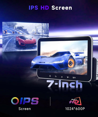 4G + 64G Android 15 autoradio 1 DIN met Carplay Android Auto draadloos, Carplay autoradio met touchscreen, 7 inch HD IPS, ondersteuning Bluetooth 5.0, FM-radio, RDS GPS, wifi, link, spiegel