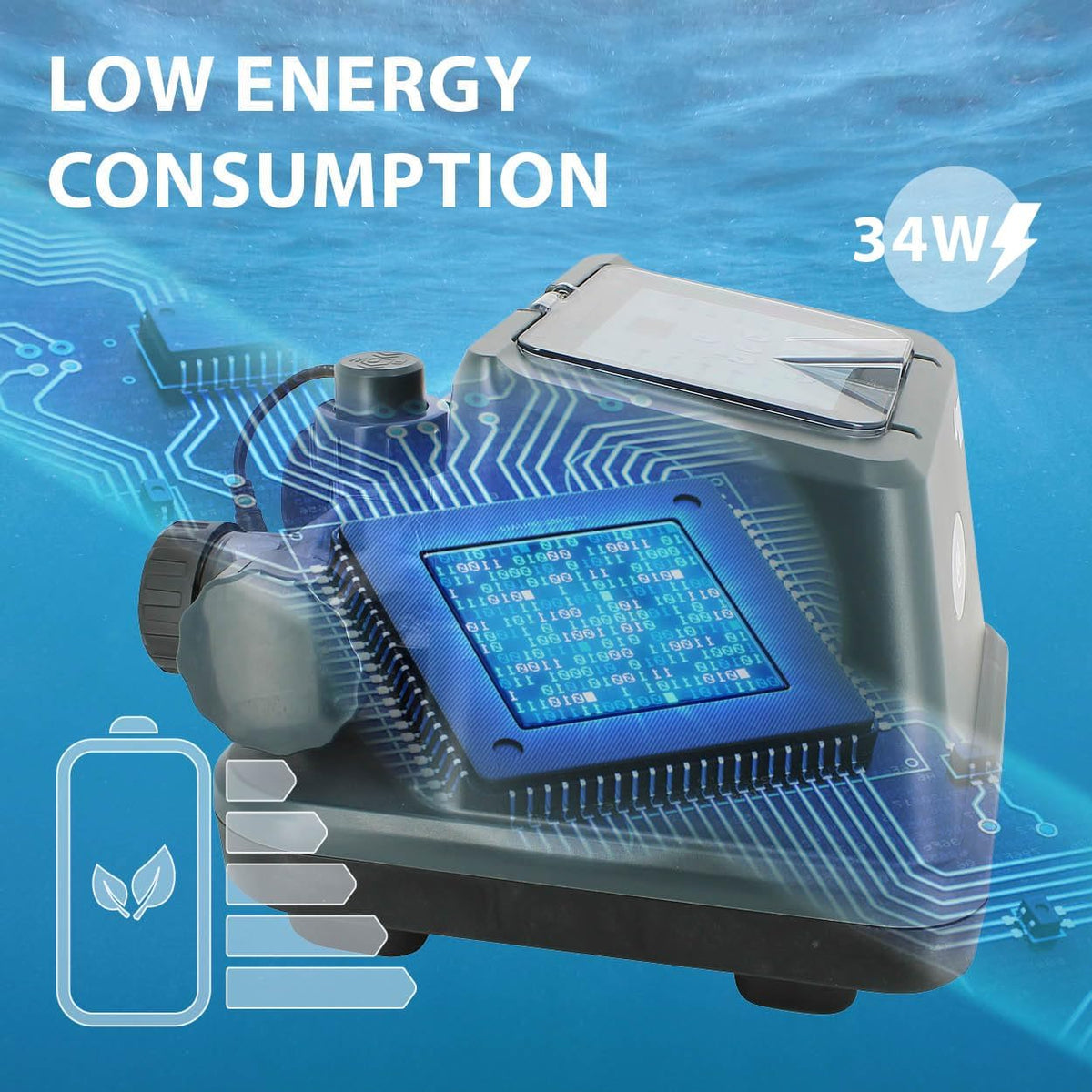 Gre GSS25 - zoutelektrolyse voor bovengrondse zwembaden tot 25 m³, met geïntegreerd led-display