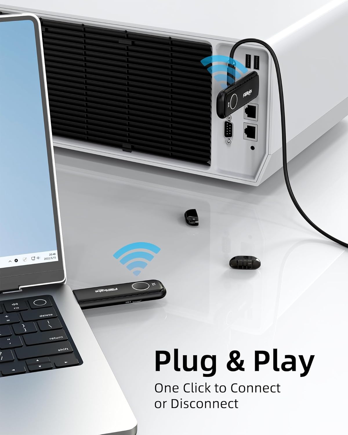 Draadloze HDMI-zender en ontvanger, draagbare draadloze HDMI-extender, 30 m/98 voet, draadloze video- en audio-uitbreiding Plug and Play voor streaming op de monitor