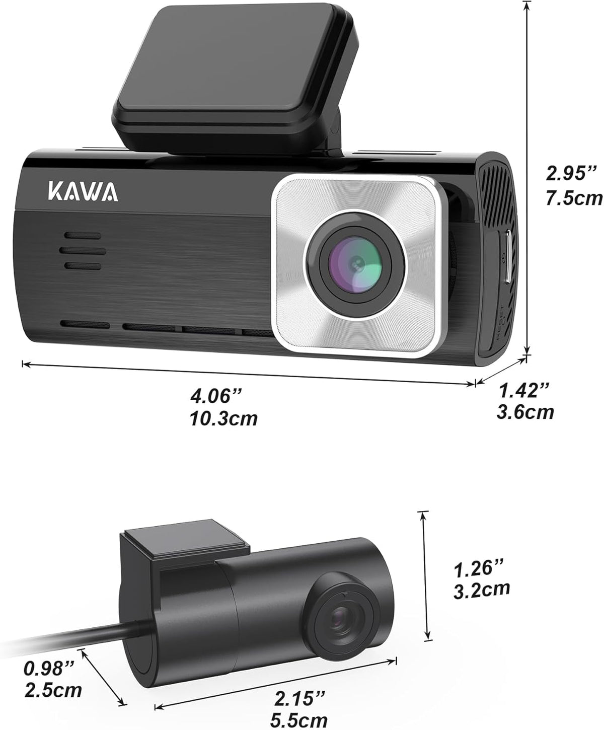 Dashcam – Autocamera – Rijcamera – Dashboardcamera – Voor En Achtercamera – 4K Voor + 1080P Achter – Nachtzicht In Ware Kleuren