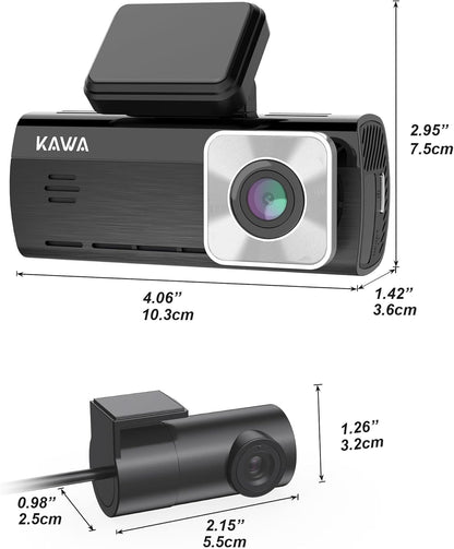 Dashcam – Autocamera – Rijcamera – Dashboardcamera – Voor En Achtercamera – 4K Voor + 1080P Achter – Nachtzicht In Ware Kleuren