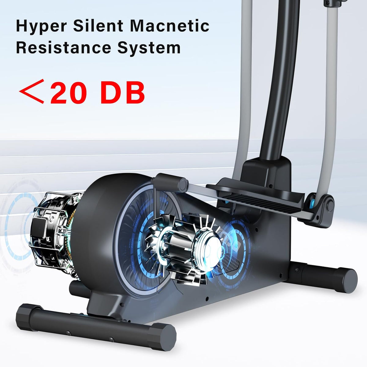 Crosstrainer – Elliptische Trainer – Fitness Trainer – Hometrainer – Elliptical – 32 Weerstandsniveaus Magnetisch – Hartslagsensoren Met LCD-Scherm - QUORE