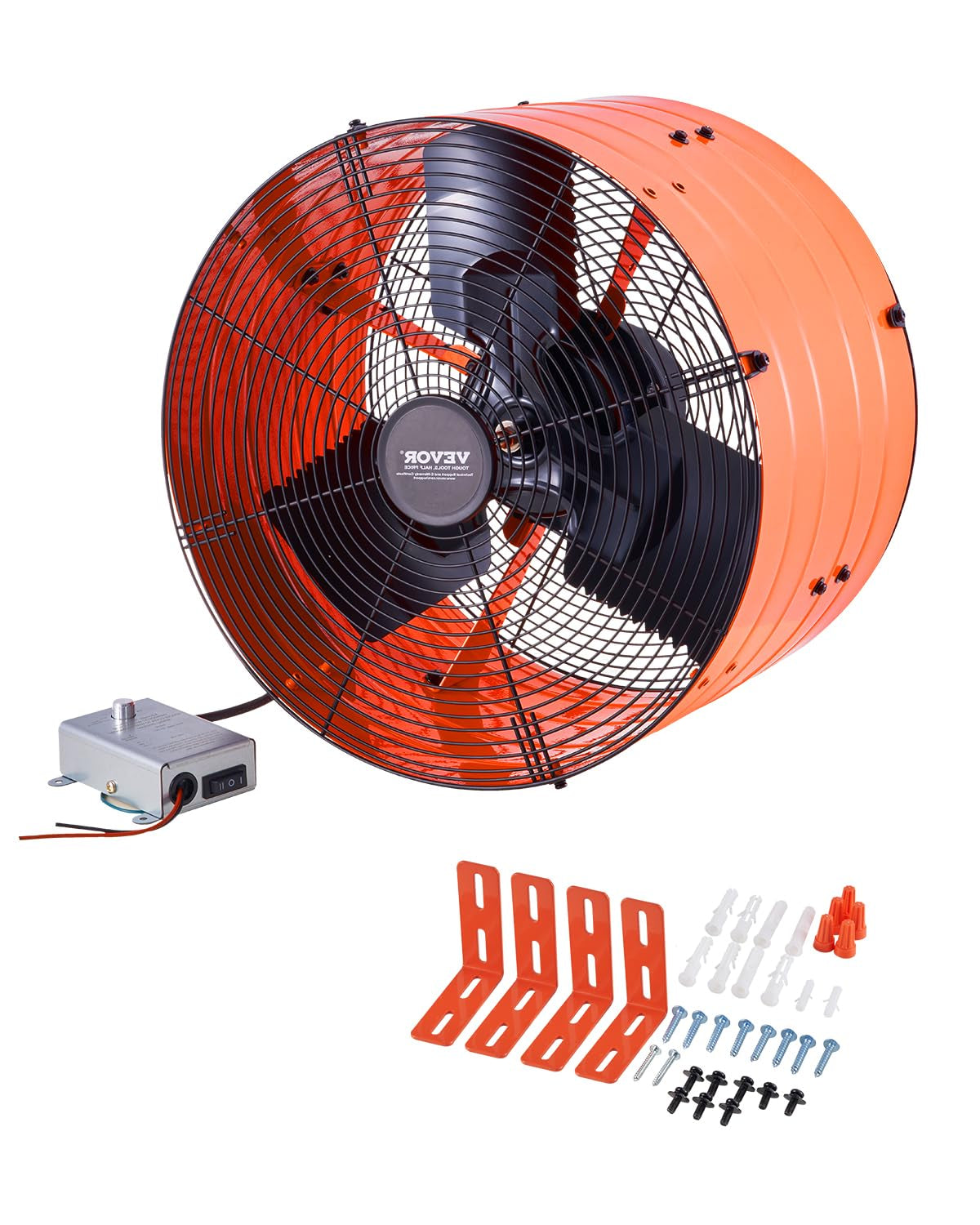 Afzuigventilator – Ventilator – Gevelventilator – Zolderventilator – Dakventilator – Krachtige Luchtstroom 1387,5 l/s – Instelbare Thermostaat