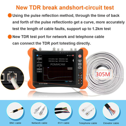 HD CCTV-tester X9MOVTADHS 8-inch 2K-retina-display met bescherming tegen zonlicht HD CCTV-tester met 8MP CVI TVI AHD 8MP EX-SDI HD-SDI 3G-SDI IP-camera Ondersteunt RJ45-kabel TDR-test