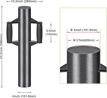 Hek Post Driver, 59 x 10,2 cm T Post Driver Tuin Schermen Rammer Pergola Post Pounder Tool Houten Post Knocker 12 lbs Boerderij Post Thumper voor U-kanaal met anti-slip ergonomische handgrepen