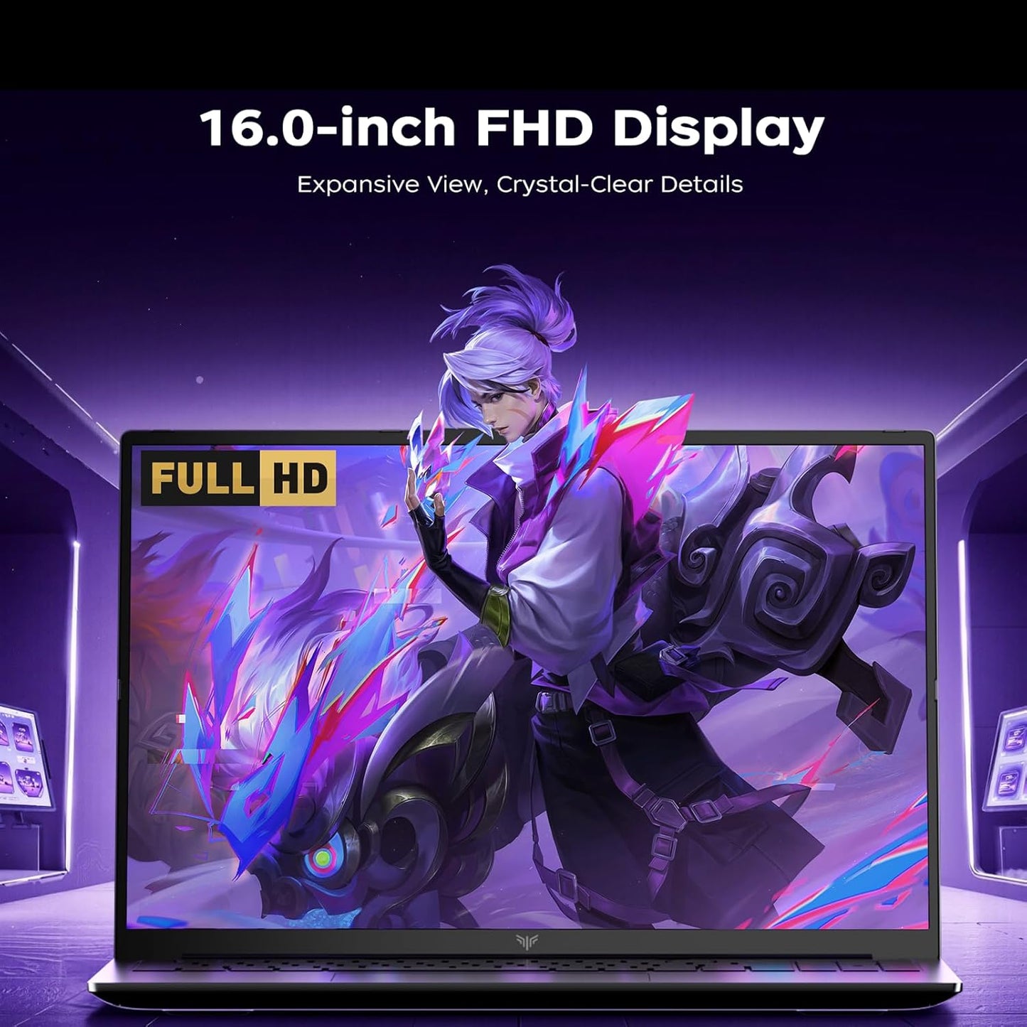 2026 16 Inch Gaming Laptop, Ryzen 7 H255 Processor up to 4.9 GHz, 16GB DDR5 RAM, 512GB SSD (Expandable to 4TB), 4800MHz, Backlit Keyboard, WiFi 6
