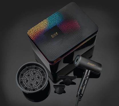 Diva Atmos Föhn Dry Zwart