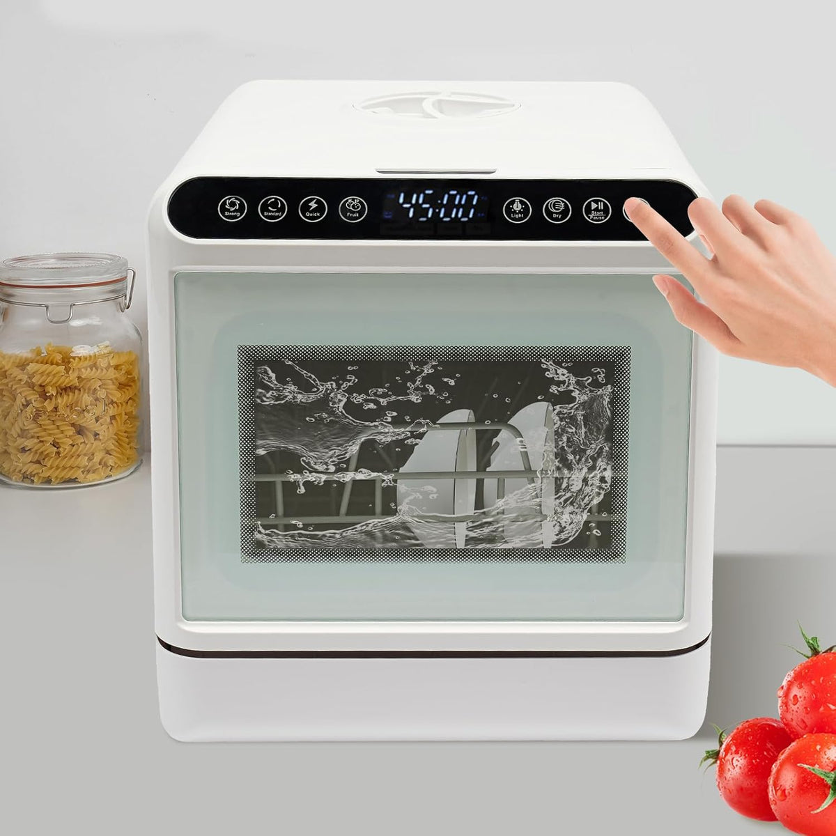 Tafelmodel Vaatwasser – Draagbare Vaatwasser – Mini Vaatwasser – Compacte Vaatwasser – Vrijstaande Vaatwasser – Ruim 6L Waterreservoir – Stil 52 dB Geluidsniveau