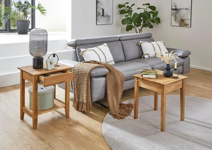 HAKU Console eiken, Massief hout - Maat: B 50 cm x H 60 cm x D 40 cm, Stijl: Traditioneel