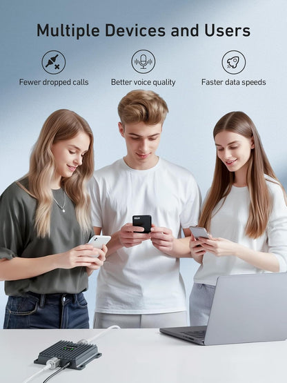 ANNTLENT Ontvangsversterker voor mobiele telefoon, 4G LTE, voor band 20/7 mobiele telefoonversterker, 800 MHz, 2600 MHz, signaalversterker, 4G, alle netwerken, data-repeater, T-Mobile, O2