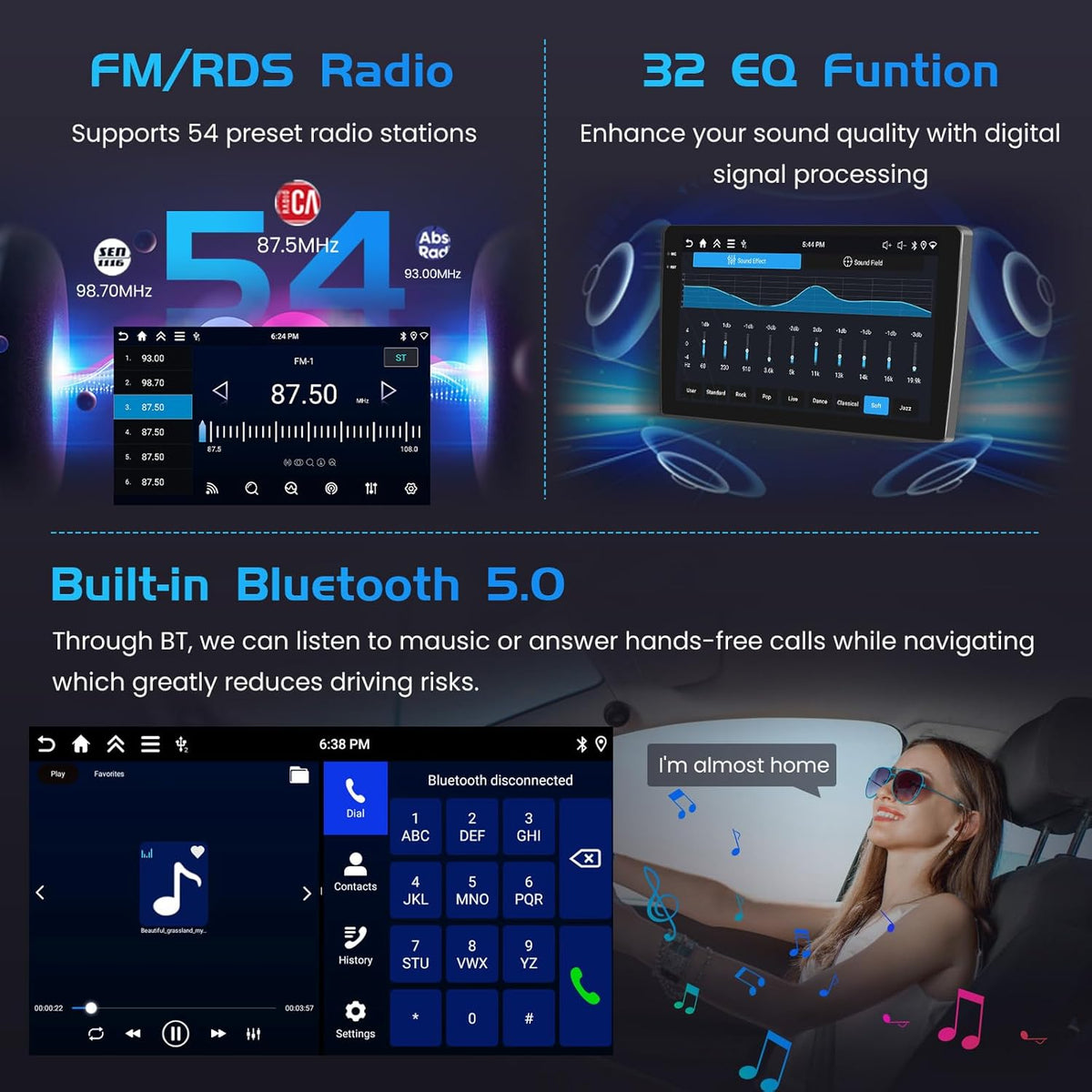 Autoradio Toyota Corolla Verso – Navigatiesysteem – Multimedia Speler – Touchscreen Radio – Android Headunit – 9 Inch In-Cell Scherm – Draadloze CarPlay & Android Auto