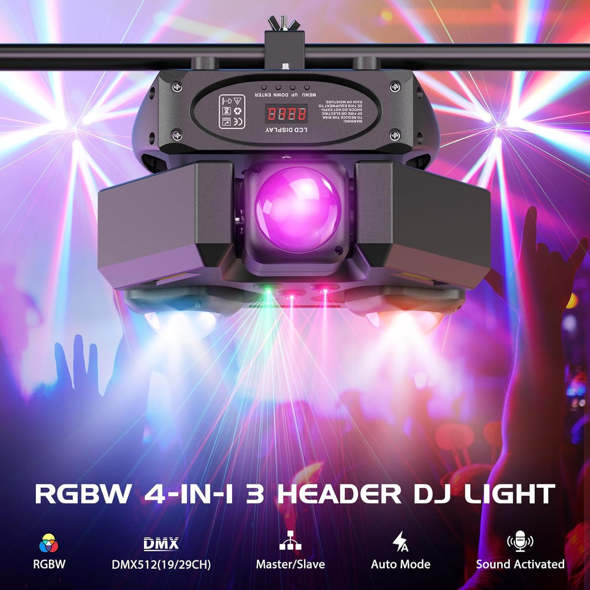 Moving Head LED 150W partylicht discolicht RGBW beam con COB stroboscoop 19/29CH podiumlicht voor DJ Bar Club bruiloft