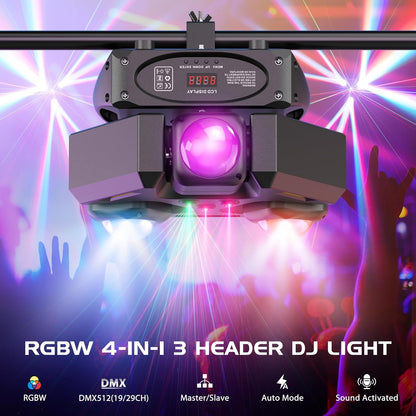 Moving Head LED 150W partylicht discolicht RGBW beam con COB stroboscoop 19/29CH podiumlicht voor DJ Bar Club bruiloft