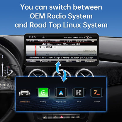 CarPlay Scherm Mercedes-Benz – Autoradio – Navigatiesysteem – Multimedia Scherm – Touchscreen – 12,3 Inch HD IPS Display – Draadloze CarPlay & Android Auto