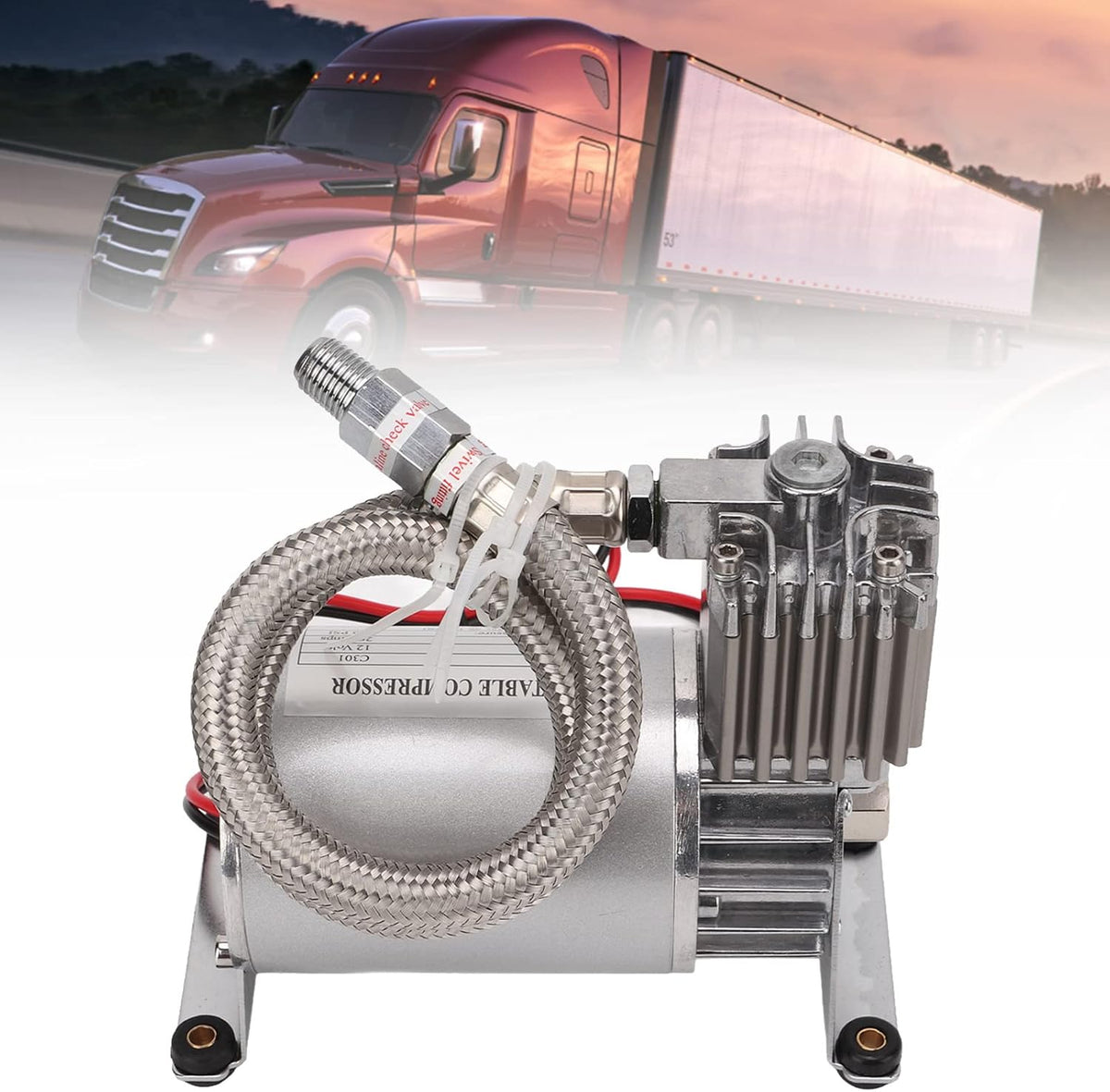 Universele Luchtcompressor – Compressorpomp – Bandenspanner – Airpump – 12V Compressor – 20 Ampère Krachtig – Max 150 PSI – Metaal & ABS – Compact & Duurzaam