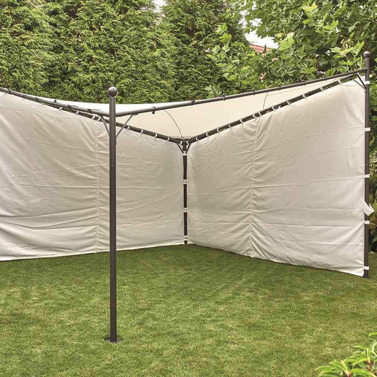 Siena Garden Set zijpanelen voor paviljoen BERLINO 400x400 cm wit