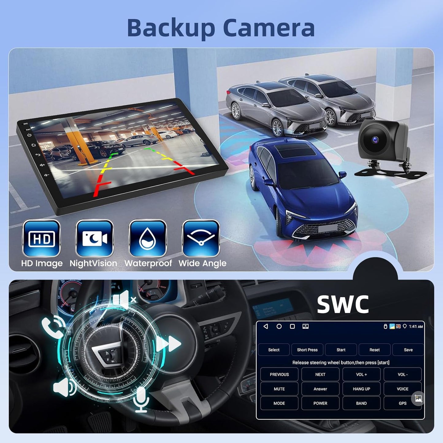 Autoradio – Auto Radio – 1-DIN Autoradio – Multimedia Radio – DAB+ Radio – Android 15 Systeem – 9 Inch HD Touchscreen