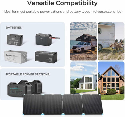 Renogy Light Suitcase Zonnepaneel, 220 W, compact en licht, 220 W zonnepaneel voor camper, marine, rooftop, boerderij batterij en andere off-grid toepassingen