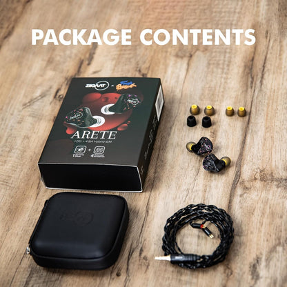 ZiiGaat x Fresh Reviews Arete In Ear Monitor, 1DD+4BA hybride koptelefoon IEM, bekabelde Gaming Earbuds, Studio Monitor Tunning, met afneembare IEM-kabel voor Muzikant Audiofiel