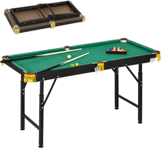 Billiardtafel – Pooltafel – Snookertafel – Speeltafel – Opvouwbare Tafel – Verstelbare Hoogte 55-75 cm – Compleet Met Accessoires - QUORE