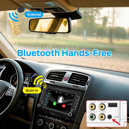 Autoradio Radio for VW Passat Jetta Caddy Touran Golf 5 6 GTI T5 EOS Polo with Wireless Carplay Android Auto TF Card Touchscreen Bluetooth