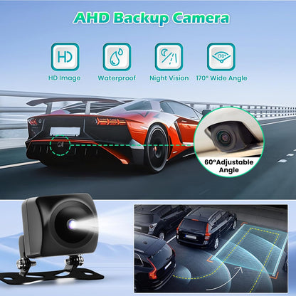 Android Autoradio – Multimedia Systeem – Navigatie Radio – Touchscreen Stereo – Draadloze CarPlay & Android Auto – 9” HD Scherm – AHD Achteruitrijcamera & GPS