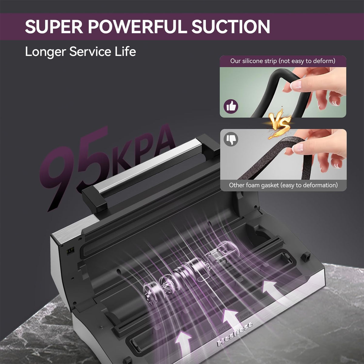 Mesliese Krachtige 95 KPA Vacuum Sealer VS8009