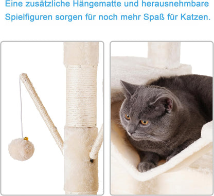 Krabpaal XXL – Kattenboom – Krabmeubel – Klimpaal – Speelpaal – Voor Grote Katten – 180 cm Hoog – Stabiel Met Sisal Touw