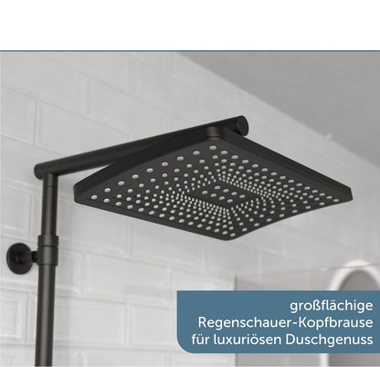 Doucheset – Douche Systeem – Regendouche – Handdouche – Douchekop – Thermostaatkraan – Grote Regendouche 32x20 cm – In Hoogte Verstelbare Handdouche