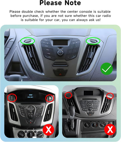 6G&128G VECHTEL 9" autoradio voor Ford Transit Tourio/Custom Tourneo 2013-2018 met CarPlay Android Auto,DSP,8 Core,Bluetooth RDS/FM-radio,Wi-Fi Navi/AHD achteruitrijcamera/CANBUS