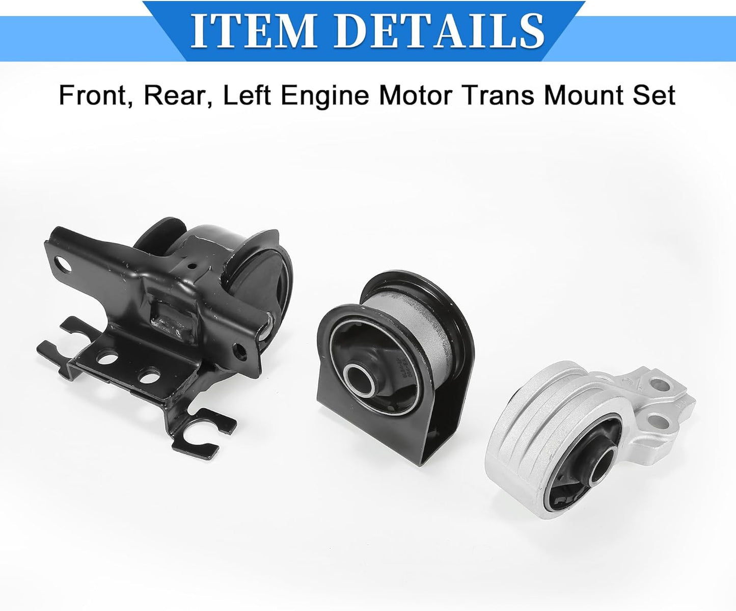 1 Set Motorbevestiging Set Compatible Voor Ford Escape 2005-2012, Slijtvast Ijzer Zwarte Motorbevestiging Set