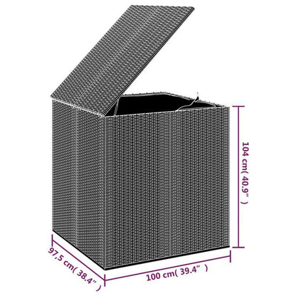Opbergbox Tuin – Tuinkussenbox – Tuinkist – Kussenbox – Opbergkist – PE-Rattan Materiaal – Grote Capaciteit 100x97,5x104 cm