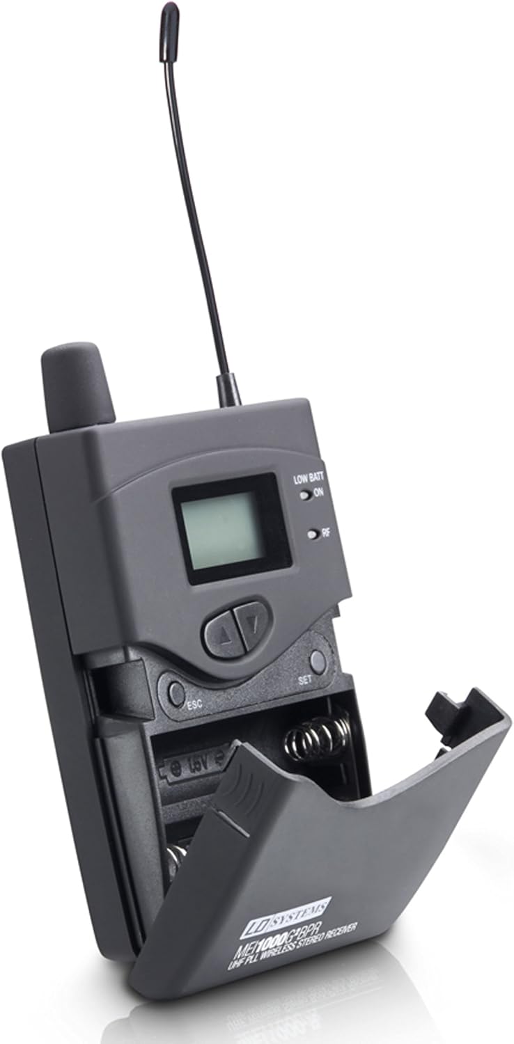 Draadloos in-ear monitorsysteem – In-Ear Monitor – In-Ear Monitorset – Monitoringsysteem – Podiummonitor – UHF 823-832/863-865 MHz – 96 UHF-kanalen
