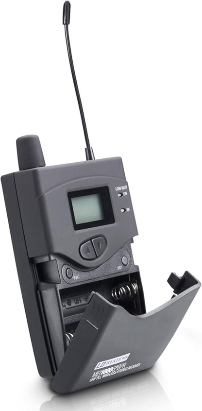 Draadloos in-ear monitorsysteem – In-Ear Monitor – In-Ear Monitorset – Monitoringsysteem – Podiummonitor – UHF 823-832/863-865 MHz – 96 UHF-kanalen