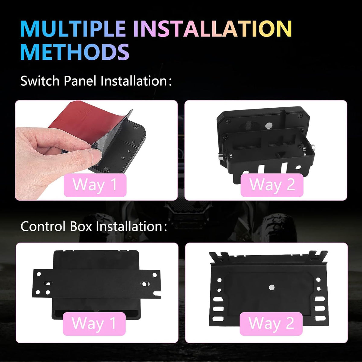 Chelhead 6 Gang RGB tuimelpaneel schakelpaneel, momentane puls, verbeterd 12 V offroad schakelpaneel, automatisch dimmen, kleurindicatoren, IP65 waterdicht