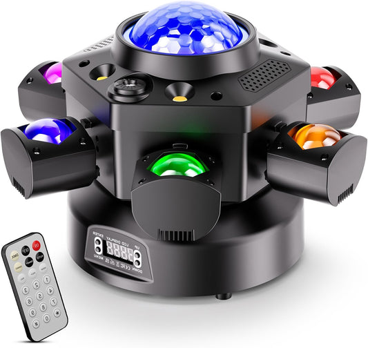 150W Mini Moving Head Light – LED Moving Head – DJ Licht – Partyverlichting – Discobol Licht – 6 RGBW LEDs – Draaibare Kop 540° Horizontaal & 180° Verticaal